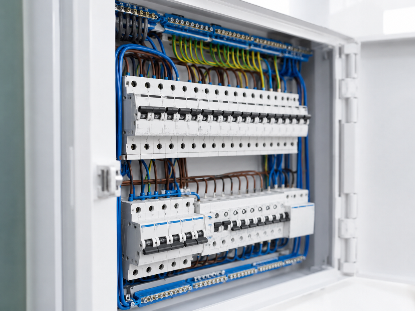 Detalle de un cuadro eléctrico instalado